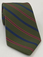 Modern Madder Print Stripe Silk Tie MMST-17